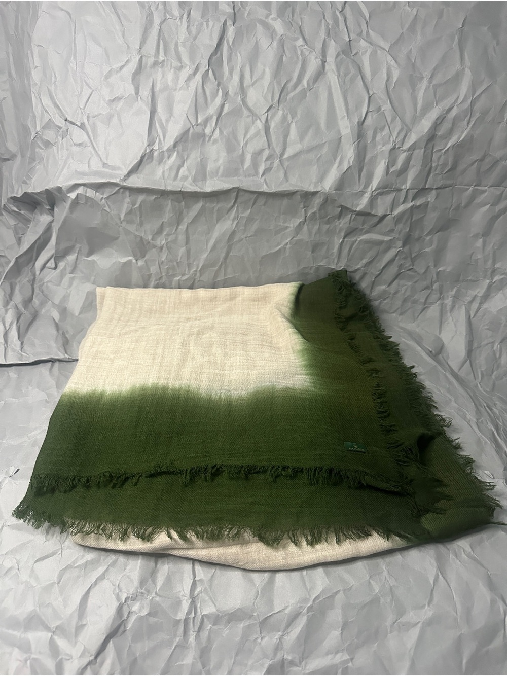 Elegant Green and Cream Ombre scarf